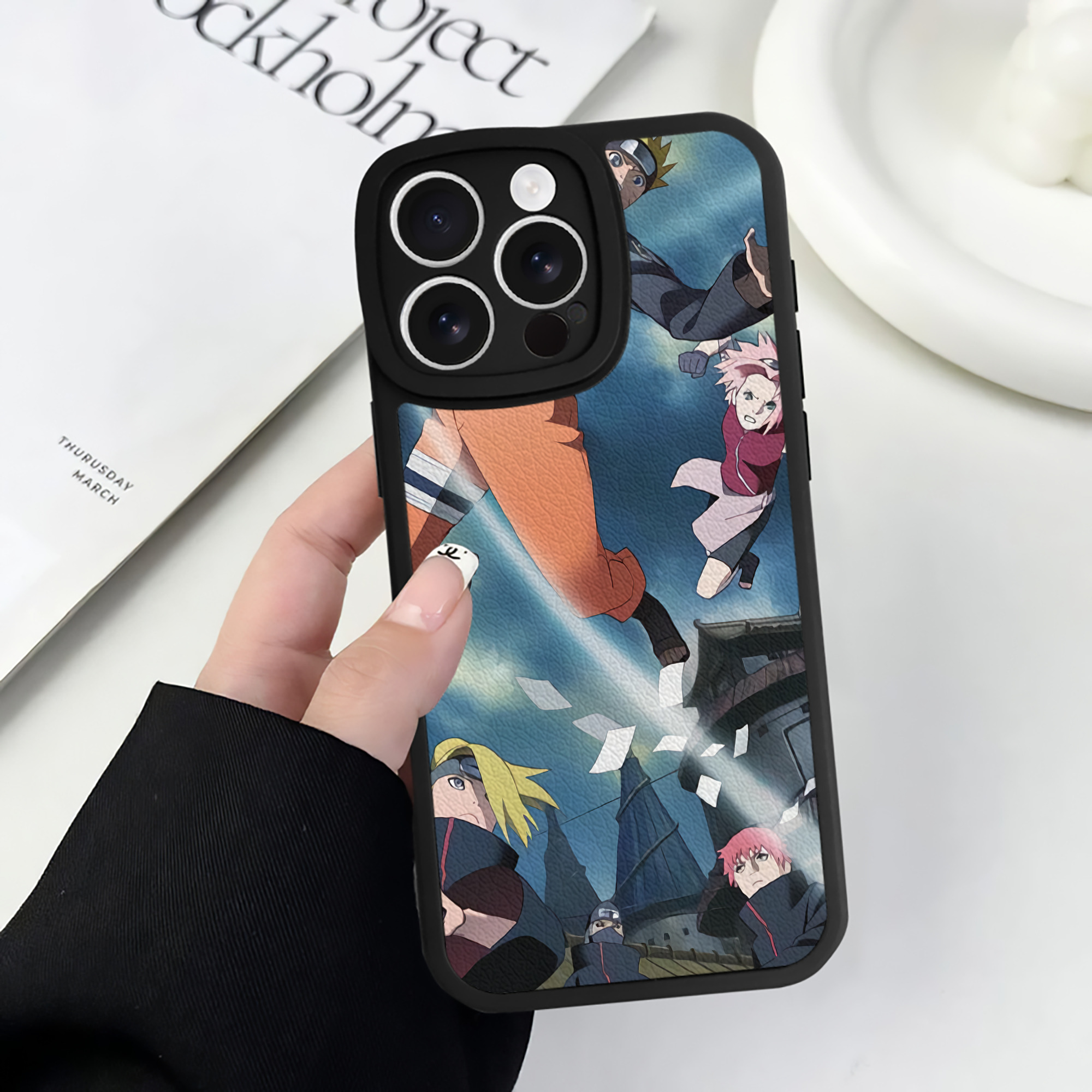 （画像用） NARUTO -ナルト- NARUTO -ナルト- 疾風伝 【iPhone 16シリーズ対応】シリコンスマホケース（レザー調） 材質：シリコン